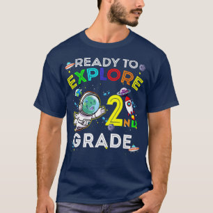 Space Dino Dinosaur Astronaut Ready To Eplore 2nd  T-Shirt