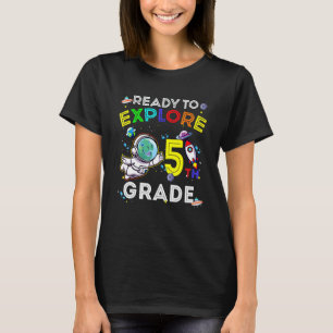 Space Dino Dinosaur Astronaut Ready To Explore 5th T-Shirt