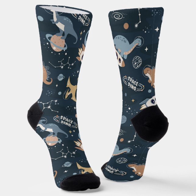 Space Dino's Socks (Angled)
