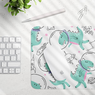 Space Dinosaurs, Cute Dinosaurs, Space Ship, Stars Mouse Pad