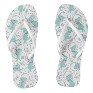 Space Dinosaurs, Cute Dinosaurs, Space Ship, Stars Thongs