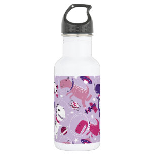 Space Dinosaurs, Cute Dinosaurs, Stars, Space Ship 532 Ml Water Bottle