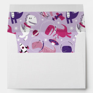 Space Dinosaurs, Cute Dinosaurs, Stars, Space Ship Envelope