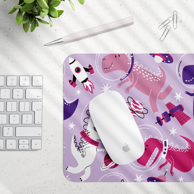 Space Dinosaurs, Cute Dinosaurs, Stars, Space Ship Mouse Pad (Creator Uploaded)