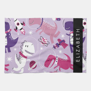 Space Dinosaurs, Cute Dinosaurs, Stars, Your Name Tea Towel