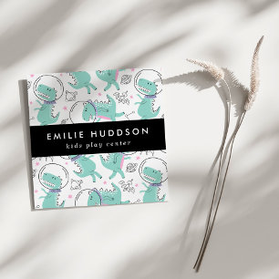 Space Dinosaurs, Kids Play Centre, Activity Centre Square Business Card