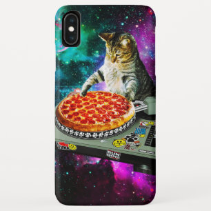 Space dj cat pizza iPhone XS max case