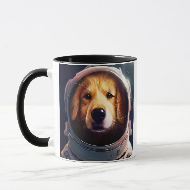 Space Dog Coffee Mug (Left)