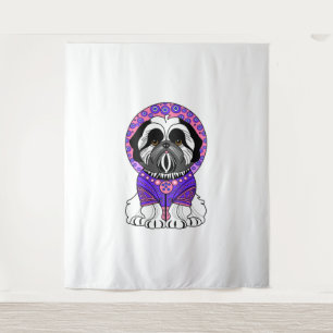 Space Dog Lover Design Tapestry