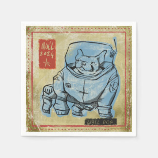 Space dog napkin
