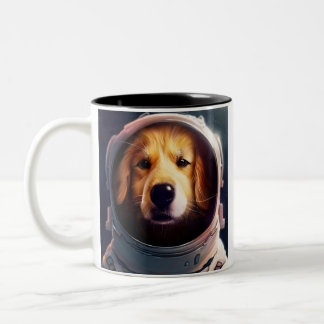 Space Dog Two-Tone Coffee Mug