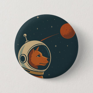 SPACE DOGS RADIO - LOGO26 6 CM ROUND BADGE