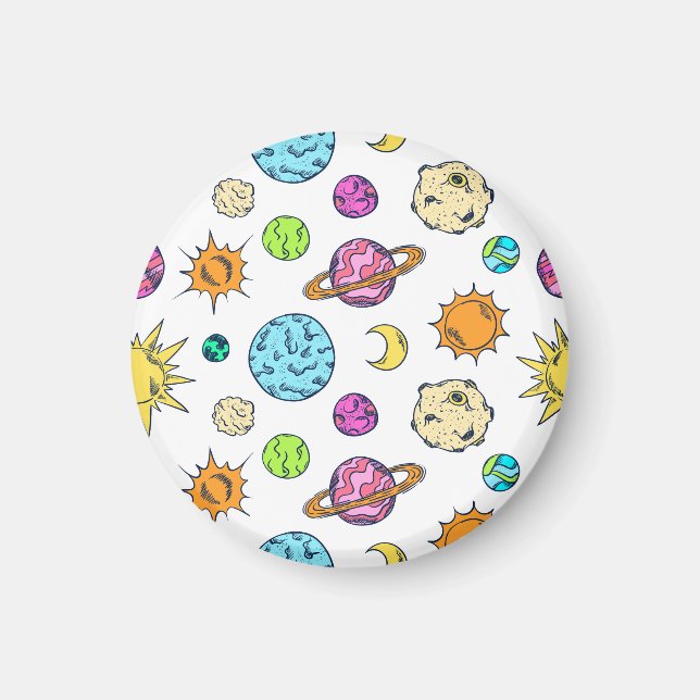 Space Doodles Cosmic Background Magnet (Front)