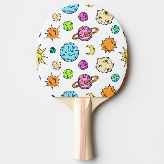Space Doodles Cosmic Background Ping Pong Paddle (Front)