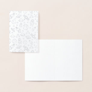 Space Doodles Foil Card
