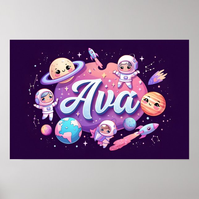Space Dreams Ava Wall Art (Front)