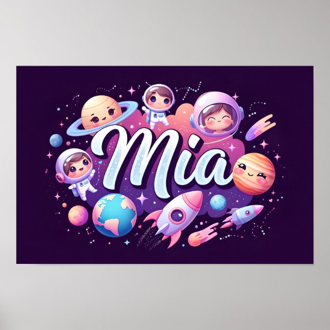 Space Dreams Mia Wall Art (Front)