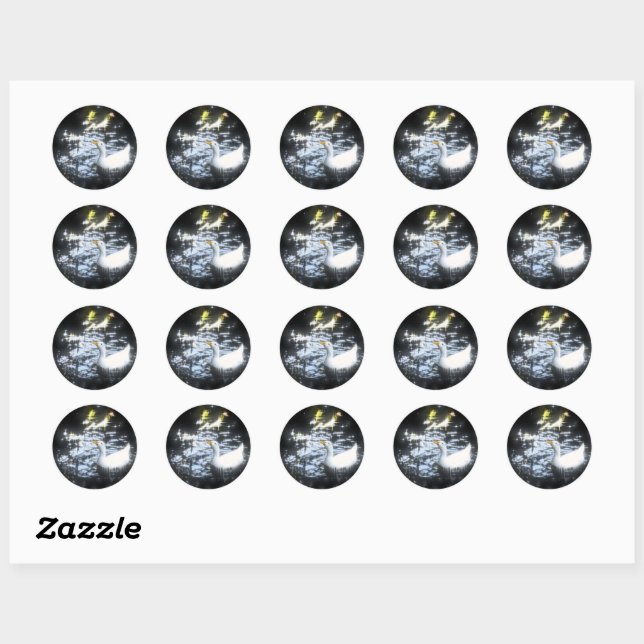 Space Duck -  Classic Round Sticker (Sheet)