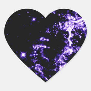 Space Electricity Heart Sticker