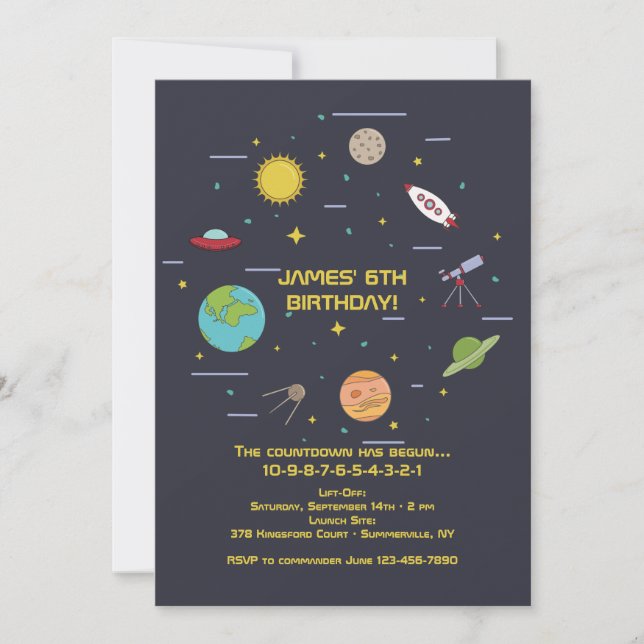 Space Elements Invitation (Front)