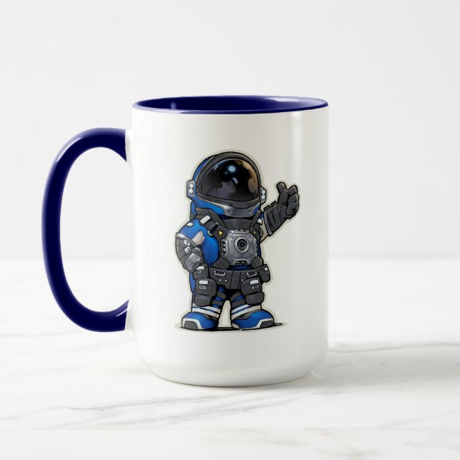 Space Engineers Cartoon Mug - Blue (Left)