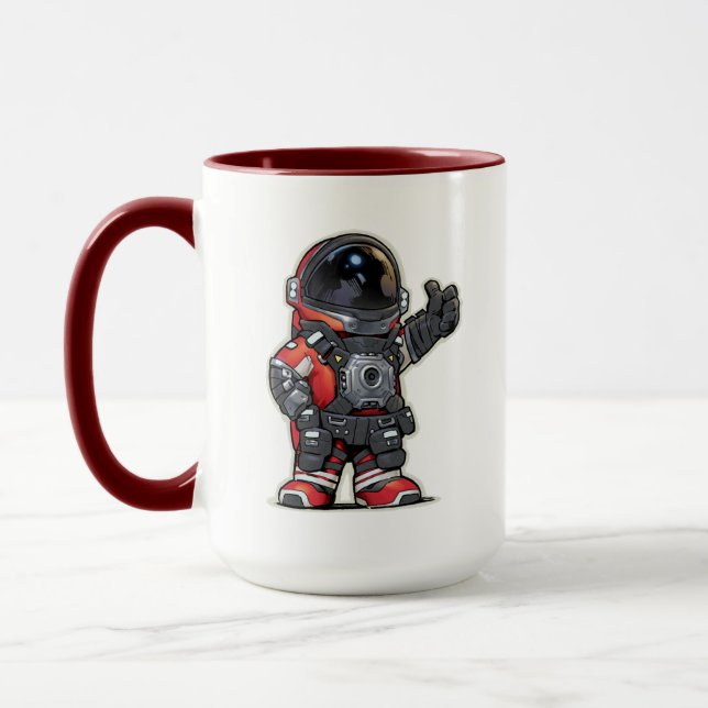Space Engineers Cartoon Mug - Red (Left)