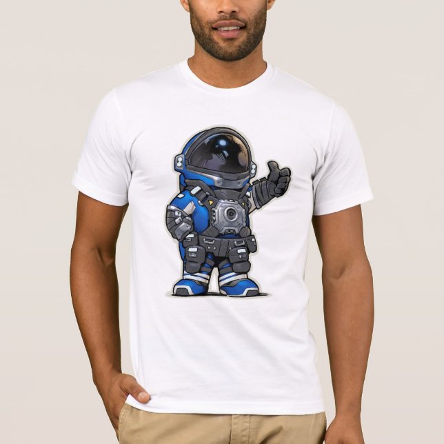 Space Engineers Cartoon Tshirt - Blue (Front)