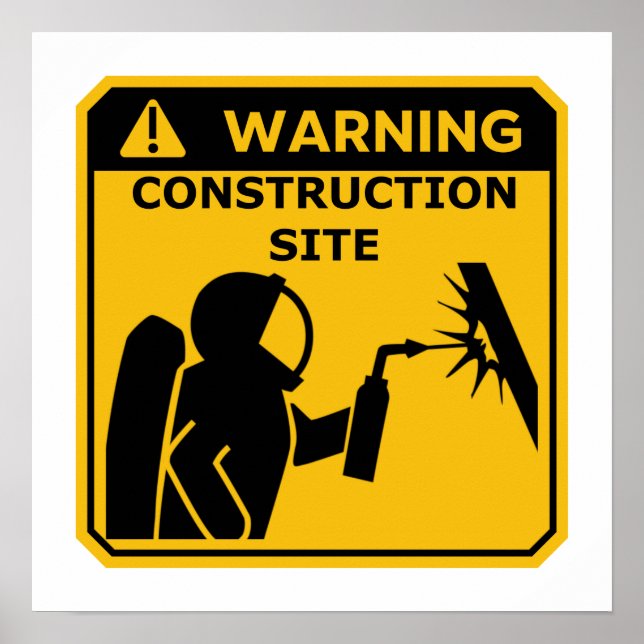 Space Engineers Construction Warning Poster (Front)