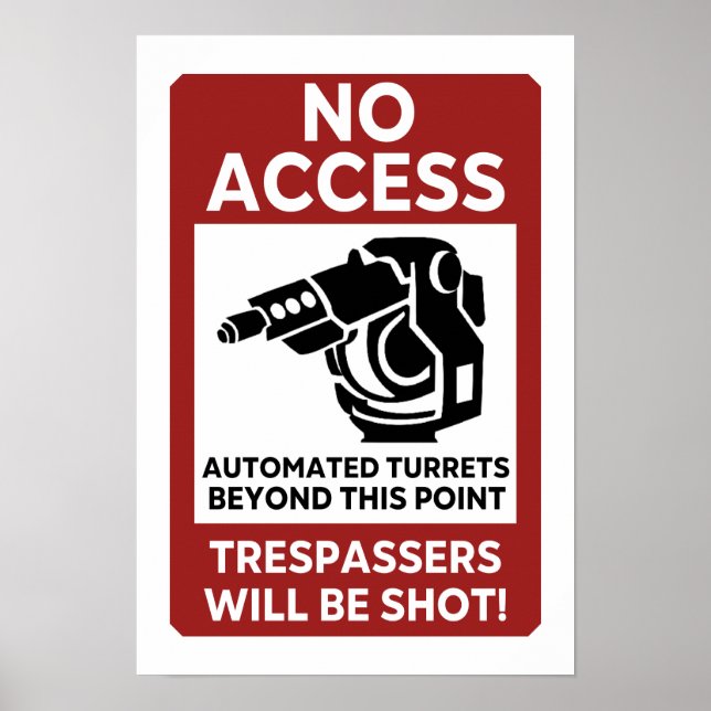 Space Engineers No Access Warning Poster (Front)