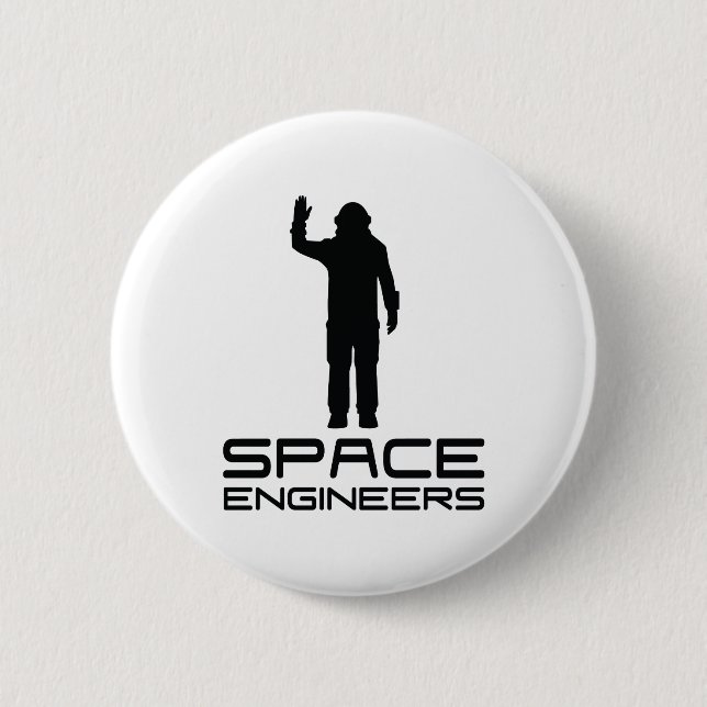 Space Engineers Round Button White (Front)