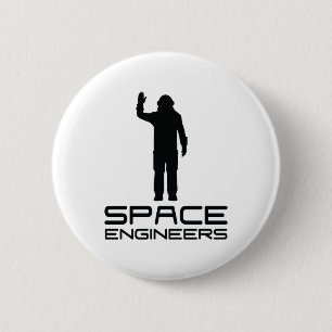 Space Engineers Round Button White