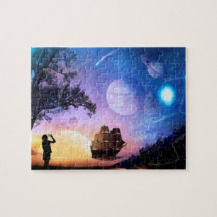 Space Exploration Artwork Voyager Spacecraft Jigsaw Puzzle