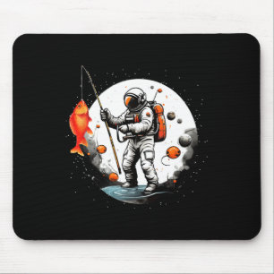 Space Exploration Cosmonaut Space-man Fishing Astr Mouse Pad