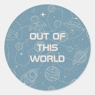 Space Exploration Galaxy Universe Star Personalise Classic Round Sticker