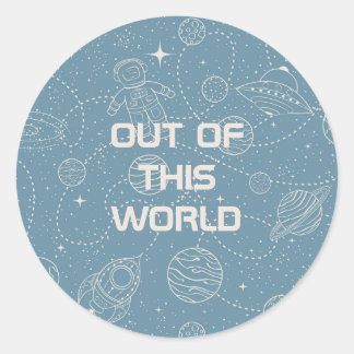Space Exploration Galaxy Universe Star Personalise Classic Round Sticker