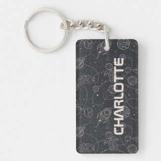 Space Exploration Galaxy Universe Star Personalise Key Ring