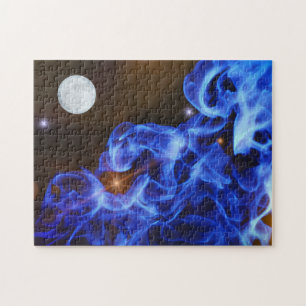 Space Exploration Moon Stars Art Puzzle