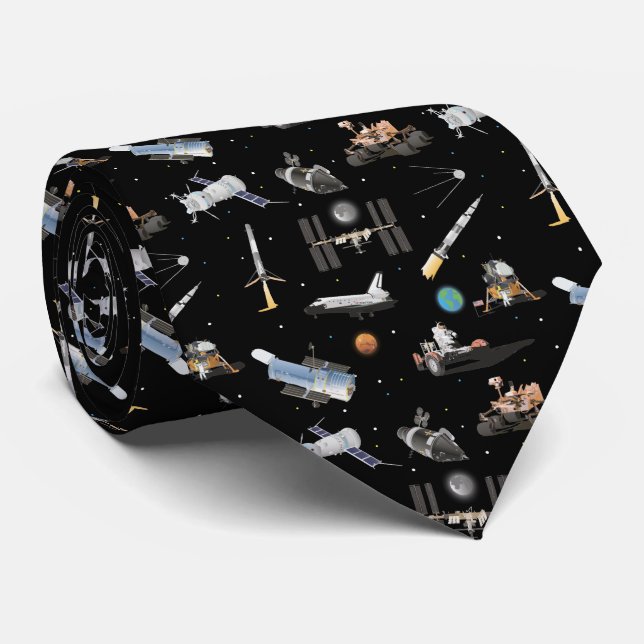 Space Exploration Pattern Tie (Rolled)