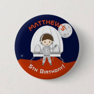 Space Explorer 6 Cm Round Badge