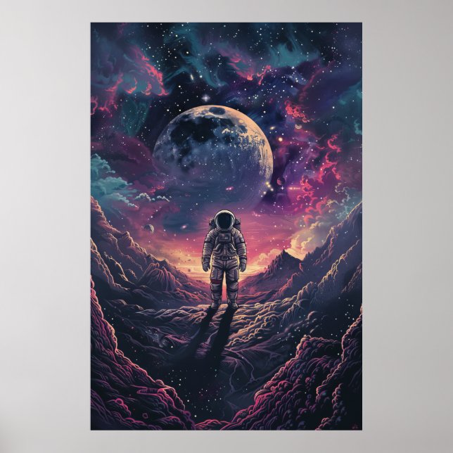 Space Explorer Astronaut Poster  (Front)