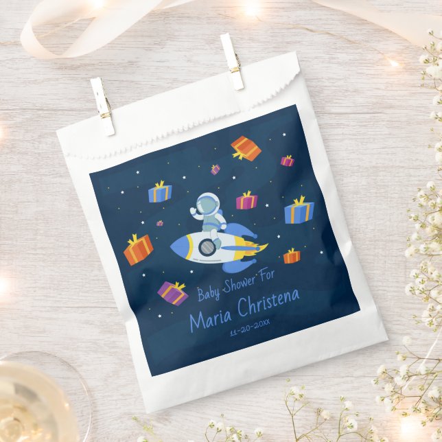 Space Explorer Baby Shower Favour Bag (Clipped)
