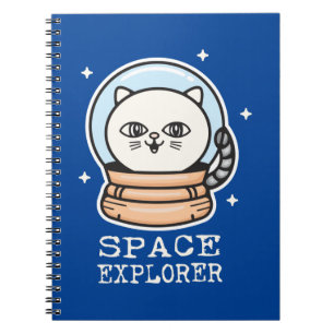 Space Explorer Cat Notebook