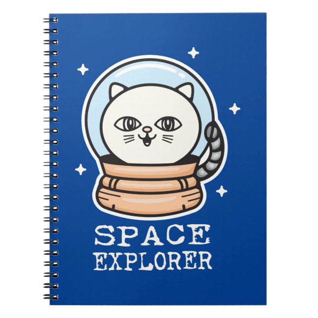 Space Explorer Cat Notebook (Front)