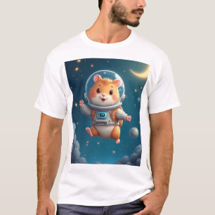 Space Explorer – Cute Gerbil Astronaut T-Shirt