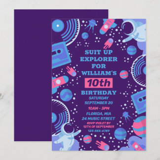 Space Explorer Invitation