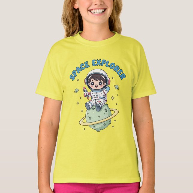 Space Explorer Kawaii T-Shirt (Front)