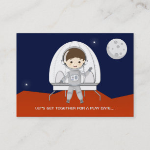 Space Explorer Play Date Calling Card