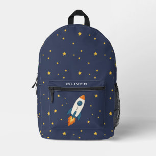 Space Explorer Rocket Space Adventure Printed Backpack