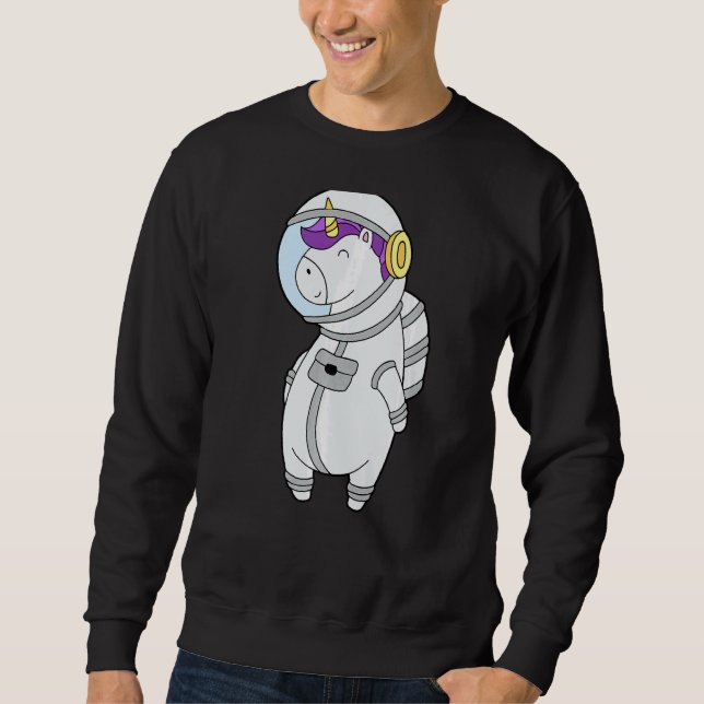 Space Explorer Unicorn Astronaut Solar System Gala Sweatshirt (Front)