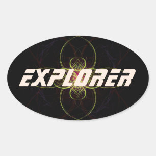 Space Explorwer By Alexandra Cook aka Linandara Oval Sticker